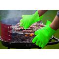 Custom Food Grade Küche Kochen Hitzebeständige Silikon BBQ Handschuhe / Silikon Ofen Grill Handschuhe / Ofen Mitt